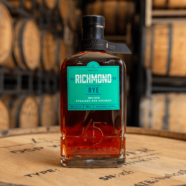 45th Parallel Distillery's Richmond Rye Whiskey in the Wisconsin Rickhouse