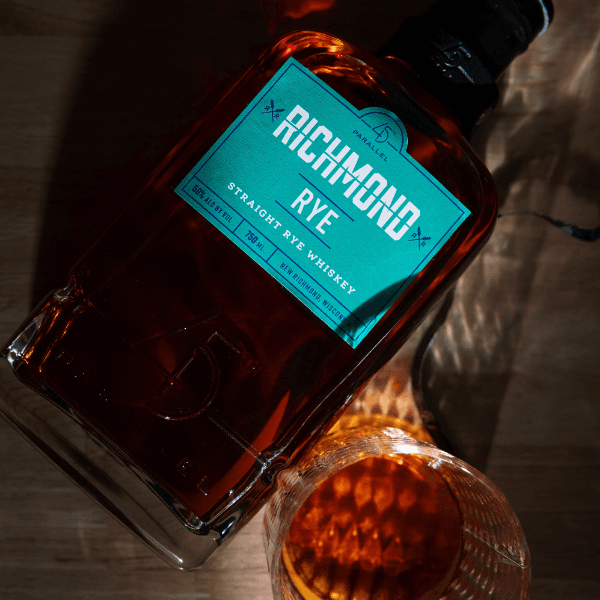 A neat pour of 45th Parallel Distillery's Richmond Rye Whiskey